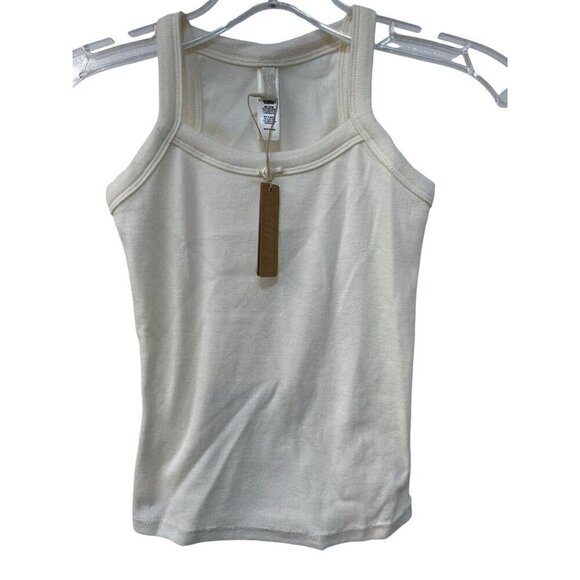 SKIMS Other - NEW SKIMS Logo Pointelle Cotton Rib Tank Bone Color Size 7 Girls